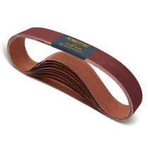 Correias de lixar POWERTEC 424208A 80 Grit 10PK para lixadeira 2x42