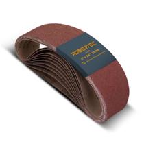 Correias de lixar POWERTEC 4x24cm 60 Grit para Belt Sander 10PK