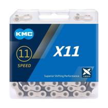 Corrente 11v Kmc 118 Elos 1/2 11/128 Prata Bike Mtb