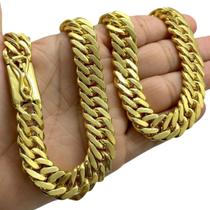 Corrente 13mm Grumet Fecho Gaveta Premium Banhado Ouro 18K Corrente 13mm Grumet Fecho Gaveta Premium Banhado Ouro 18K