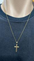 Corrente 2mm 60 cm banhado a ouro18k + pingente cruz Corrente 2mm 60 cm banhado a ouro18k + pingente cruz