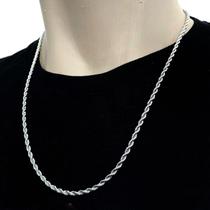 Corrente 3mm Baiano Aço Inoxidavel 60cm Corrente 3mm Baiano Aço Inoxidavel 60cm