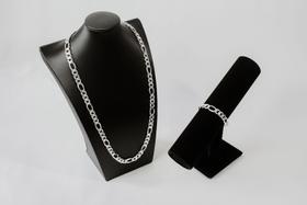 Corrente 3x1 10mm 70 cm Pulseira 10mm 20cm Masculina em Prata 925 Modelo Groumet Italiana Casual Corrente 3x1 10mm 70 cm Pulseira 10mm 20cm Masculina em Prata 925 Modelo Groumet Italiana Casual