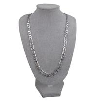 Corrente 3x1 Masculina Banhada A Prata 925 60cm X 6mm Ref:314