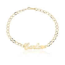 Corrente 40cm Com Nome Em Ouro 10k Ad014