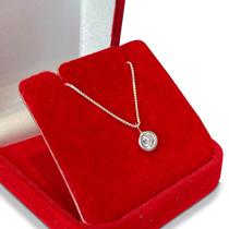 Corrente 40cm com Ponto De Luz Prata 925 Legítima Gargantilha Colar Cordão com Pingente Zircônia Corrente 40cm com Ponto De Luz Prata 925 Legítima Gargantilha Colar Cordão com Pingente Zircônia