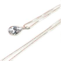 Corrente 45 Cm Ponto De Luz Gota Prata Legitima 925 Corrente 45 Cm Ponto De Luz Gota Prata Legitima 925