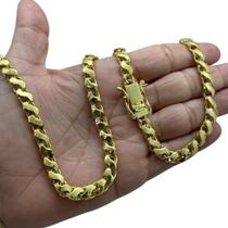 Corrente 6mm Friso S Fech Premium Banhado Ouro 18K Corrente 6mm Friso S Fech Premium Banhado Ouro 18K