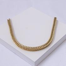 Corrente Aço Inox Dourada Elos Grumet Duplo