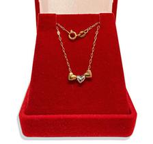 Corrente Americana Com Pingentes Corações Em Ouro 18k 45cm Rosé Branco Amarelo Colar Cordão Gargantilha Feminina Corrente Americana Com Pingentes Corações Em Ouro 18k 45cm Rosé Branco Amarelo Colar Cordão Gargantilha Feminina