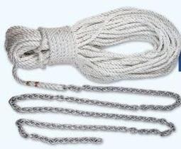 Corrente Anchor Rode Lewmar 3 Strand 150 pés 1/2 10 pés 1/4 G4