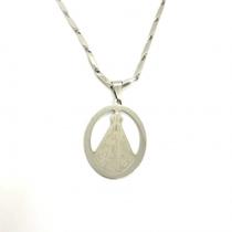 Corrente Aparecida em Aço Inox Prata 4 Cm Corrente Aparecida em Aço Inox Prata 4 Cm