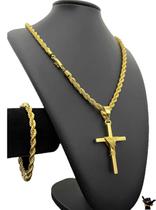 Corrente Baiano 8mm Pulseira Ping Cuz Fio - Banhado a Ouro Corrente Baiano 8mm Pulseira Ping Cuz Fio - Banhado a Ouro