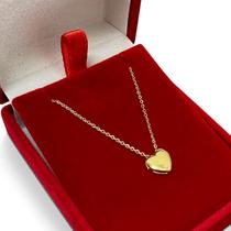 Corrente Bailarina 45cm de Ouro 18k com Pingente Coração Colar Cordão Gargantilha Feminina Corrente Bailarina 45cm de Ouro 18k com Pingente Coração Colar Cordão Gargantilha Feminina