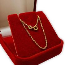 Corrente Bailarina de Ouro 18k 45cm Cordão Colar Gargantilha Feminina Corrente Bailarina de Ouro 18k 45cm Cordão Colar Gargantilha Feminina