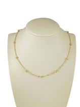 Corrente Banhada a Ouro 40cm CingaPura com Bolinha 3.5mm Bijou Art