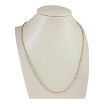 Corrente Banhada a Ouro 45 cm Elo Tubo Bijou Art Corrente Banhada a Ouro 45 cm Elo Tubo Bijou Art