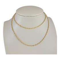 Corrente Banhada a Ouro 50 cm Elo Importado Torcido Bijou Art Corrente Banhada a Ouro 50 cm Elo Importado Torcido Bijou Art