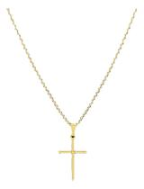 Corrente Banhado A Ouro 18k + Pingente Cruz Não Descasca Top