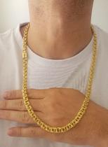Corrente Banhado Ouro 18k Friso Duplo 8mm/70cm Super Luxo
