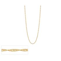 Corrente banhado ouro 3x 24k 18k e 22k feminino cingapura rommanel 42cm 50cm 60cm 531097 531184 530591 530590