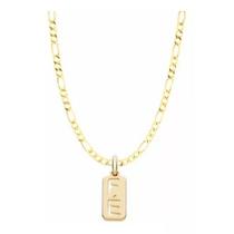 Corrente banhado ouro 3x 24k 18k e 22k masculina fina 60 cm com pingente fé rommanel 530109 541931