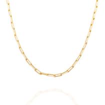 Corrente banhado ouro 3x 24k 18k e 22k masculina fina rommanel elos cadeados ouro 18k 50cm 60cm 532101 532102