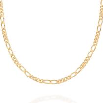 Corrente banhado ouro 3x 24k 18k e 22k masculina fina rommanel fio alternado 4x2 60 cm ouro 18k 530103