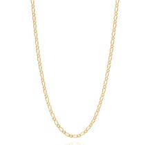 Corrente banhado ouro 3x 24k 18k e 22k masculina fina rommanel fio alternado laminado 60cm ouro 18k 530094