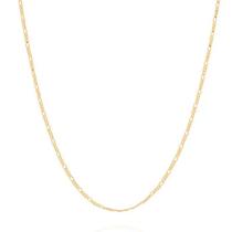 Corrente banhado ouro 3x 24k 18k e 22k unissex fina rommanel 3x1 50 cm 532411