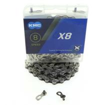 Corrente Bike Kmc X8 8 Velocidades 116 Elos Prata Corrente Bike Kmc X8 8 Velocidades 116 Elos Prata