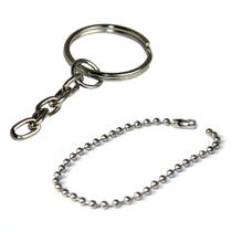 Corrente Bolinha 12cm + Argola Prata 23mm Com Corrente Para Chaveiro Confecção
