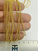 Corrente Bolinha 1,2mm Diamantada Banho Ouro Semijoia - 5 Milésimos de Camada e Verniz Italiano - 1 Metro Corrente Bolinha 1,2mm Diamantada Banho Ouro Semijoia - 5 Milésimos de Camada e Verniz Italiano - 1 Metro