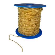 Corrente Bolinha Metros Dourada Chaveiros Artesanato Tag 2mm