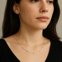 Corrente Bolinha Prata 925 Legítima Colar Bolinhas Veneziana 45 Cm Feminina Original Delicada Veneziana Fininha