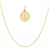 Corrente C/ Pingente Medalha São Francisco De Assis Ouro18kl