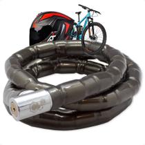 Corrente Cadeado Articulado Trava Para Motos 22MM X 1500MM Da Pra Bike Estepe Anti Furto Cabo De Aço
