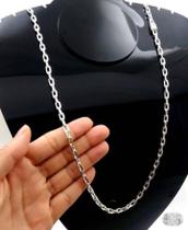 Corrente Cadeado com Fecho Gaveta em Prata 925 - 5,5mm e 70cm Corrente Cadeado com Fecho Gaveta em Prata 925 - 5,5mm e 70cm