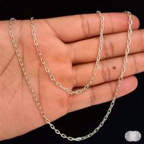 Corrente Cadeado Prata 925 - 2,5mm e 60cm - Joia Elegante