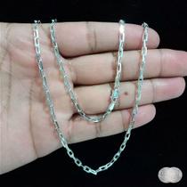 Corrente Cadeado Prata 925 - 4mm e 70cm - Joia Elegante Corrente Cadeado Prata 925 - 4mm e 70cm - Joia Elegante