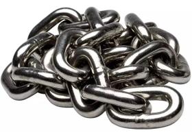 Corrente Calibrada Aço Inox 316 6mm Din 766 Lancha Barco 3 Metros - Noster