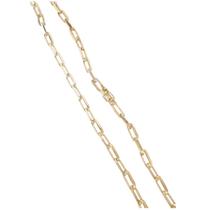 Corrente Cardi fecho canhão 8mm 34G Banhado 18k