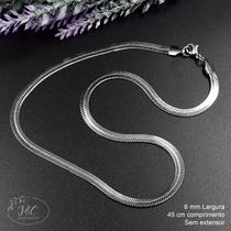 Corrente Choker Laminada Fita Aço Inox 316L Hipoalergênico