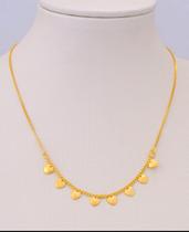 Corrente Choker Veneziana 8 Coração + Extensor 30cm