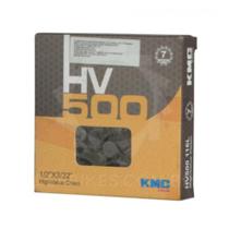 Corrente Ciclismo Fina Semi-Index HV500 6/7v 116 Links Cinza/Marrom KMC