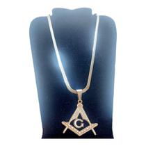Corrente colar Aço Inox Snake Serpente Maçonaria Compasso