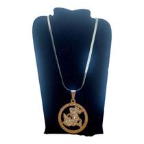 Corrente colar Aço Inox Snake Serpente são jorge guerreiro