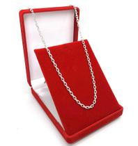 Corrente Colar Cadeado Prata 925 Masculina Cordão 3.4mm 70cm Maciça Corrente Colar Cadeado Prata 925 Masculina Cordão 3.4mm 70cm Maciça