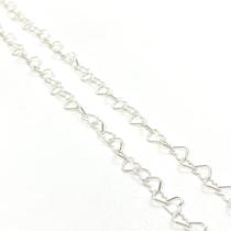 Corrente Colar Choker Prata Maciça 925 Coração