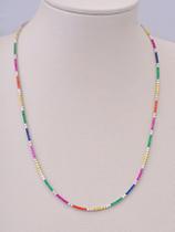 Corrente Colar Colorido Todo Cravejado Com Zircônia 1,5mm 40cm + Extensor